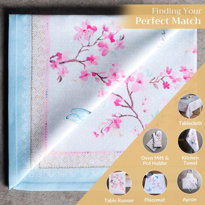 Maison d' Hermine Cloth Napkins Set of 4 100% Cotton Everyday Reusable Square Napkins Cloth Washable, Dinner, Party, Wedding, Restaurant, Spring/Summer (Blossoms in Spring, 20" x 20") - Image 5